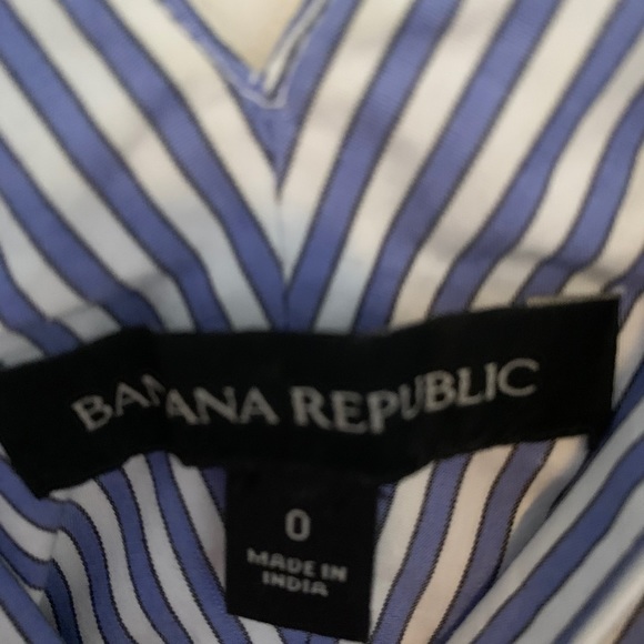 Blue and white striped banana republic blouse - Picture 2 of 3